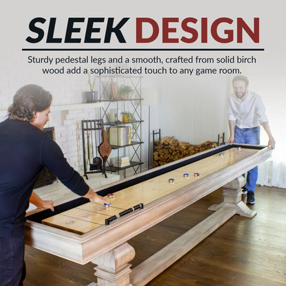 Montecito 12 Ft. Shuffleboard Table, 146-In L X 26-In W, Driftwood
