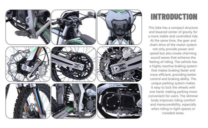 Venom 72V 12000W Electric Dirt Bike Black